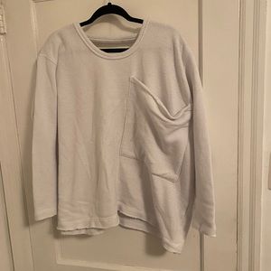 FREE PEOPLE WHITE OVERSIZED SWEATER